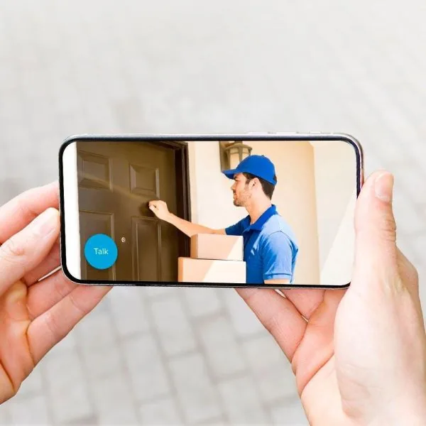 Viewing doorbell camera live feed on smartphone